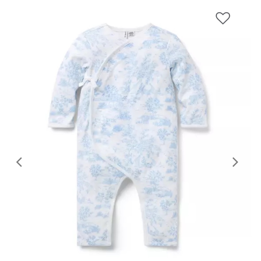 Janie and Jack Baby Safari Toile Wrap One-Piece